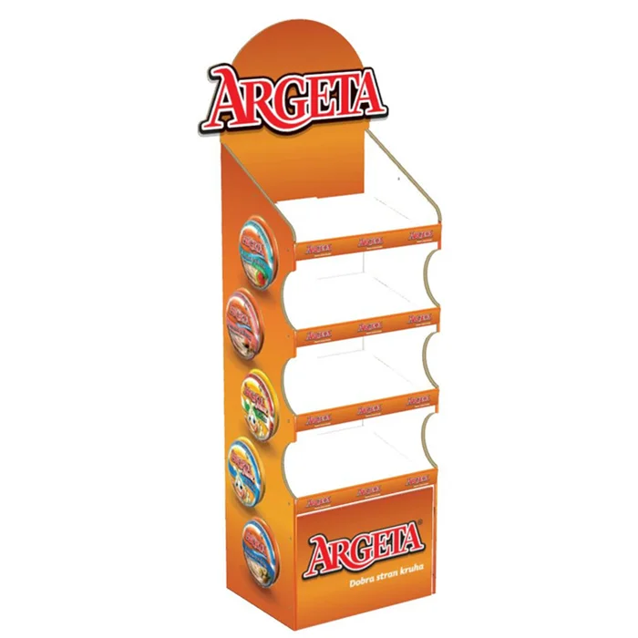 2024 Cardboard Display Stand Free Custom Design Cheaper High Quality Promotion Recyclable Cardboard Display Stand