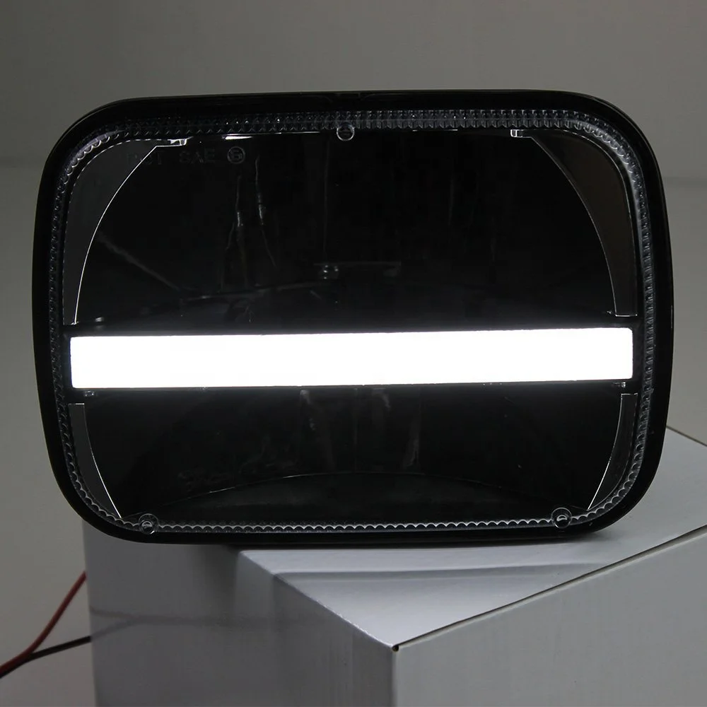 Rectangular 5x7 Led Headlight for Jeep Wrangler YJ Headlights 1987-1995 Hi Lo Beam For Jeep yj Led Headlights