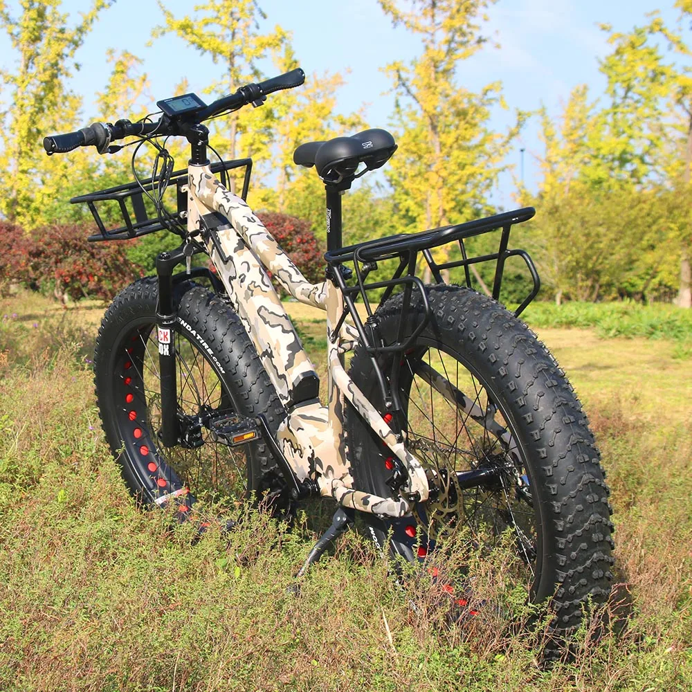 Внедорожный Электрический велосипед hunter 750-1000 Вт полноприводный горный электровелосипед с широкими шинами
