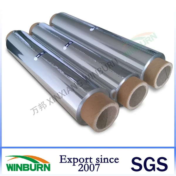 100m Household Alufolie 9~30 mic for Food Use Wrapping Paper