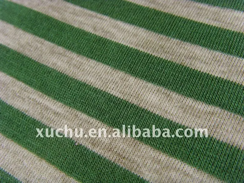 Jersey Knitted Fabric Yarn Dyed Stripe 100 Cotton Fabric