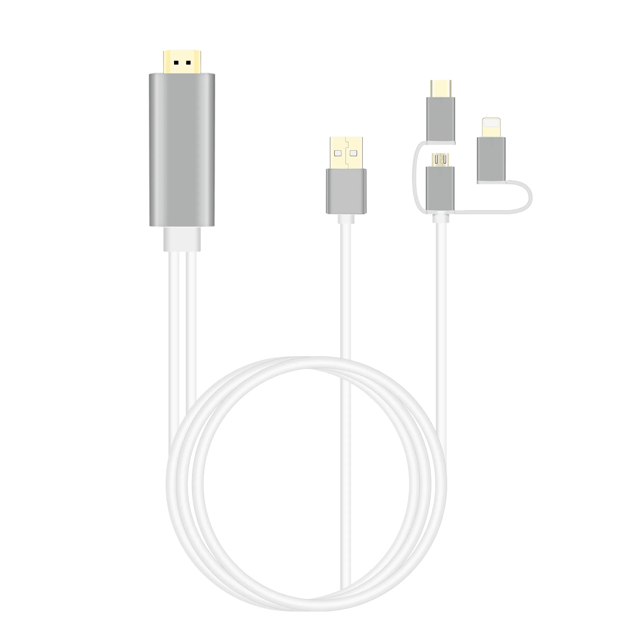 3 in One HDTV Convertor Adapter High-Speed HD Plug and Converter for iPhone iPad, and Android Phone