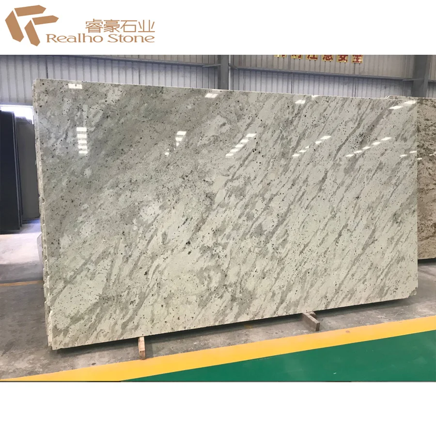 Белая гранитная столешница Ipanema River с дизайном клиента