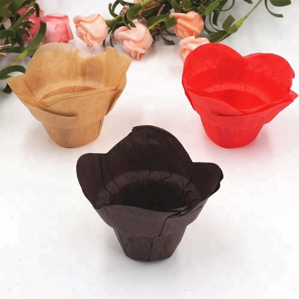 Mini lotus muffin baking cup Cupcake liners Cupcake wrappers Muffin liners 200 count Lotus cup