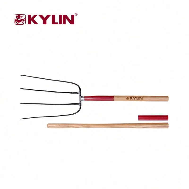 4 Prongs Barley Hay Potato Mounted Manure Steel Forks