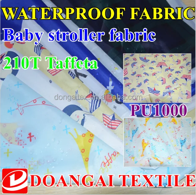 Green printing Flat screen and round screen printing Waterproof 210T Polyester Taffeta fabric