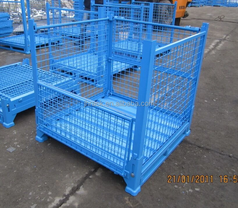 Instrial хранения оборудования складной проволока стальная сетка коробка поддон