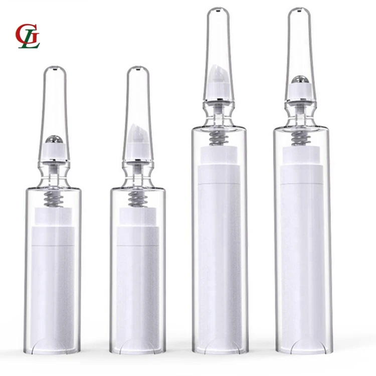 5ml Eye Cream Plastic Airless Syringe Bottle syringe shaped airless bottle for eye cream injection bottle Prefilled Syringe tube