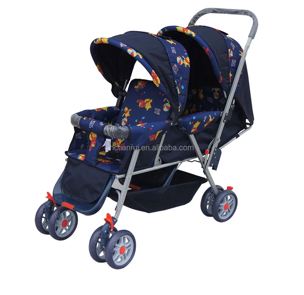 Multifunctional double baby stroller fabric twin baby carriage