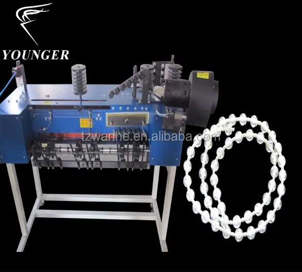 automatic plastic round loop ball chain rolling machine for puller roller blinds rosary string beads curtains