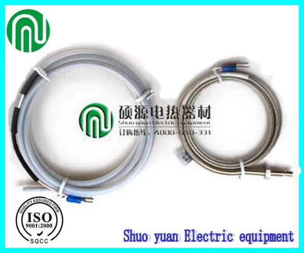 0-400C PT100 Type 5mm x 50mm Temperature Controller Thermocouple Probe 2 Meters