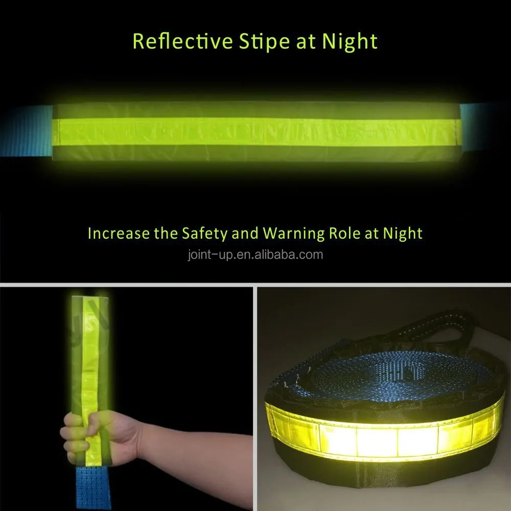 16.5ft 8Ton Polyester Heavy Duty Winch Tow Rope Strap Cable for Car Vehicle SUV Truck Boat Emergency Road Recovery with Shackles