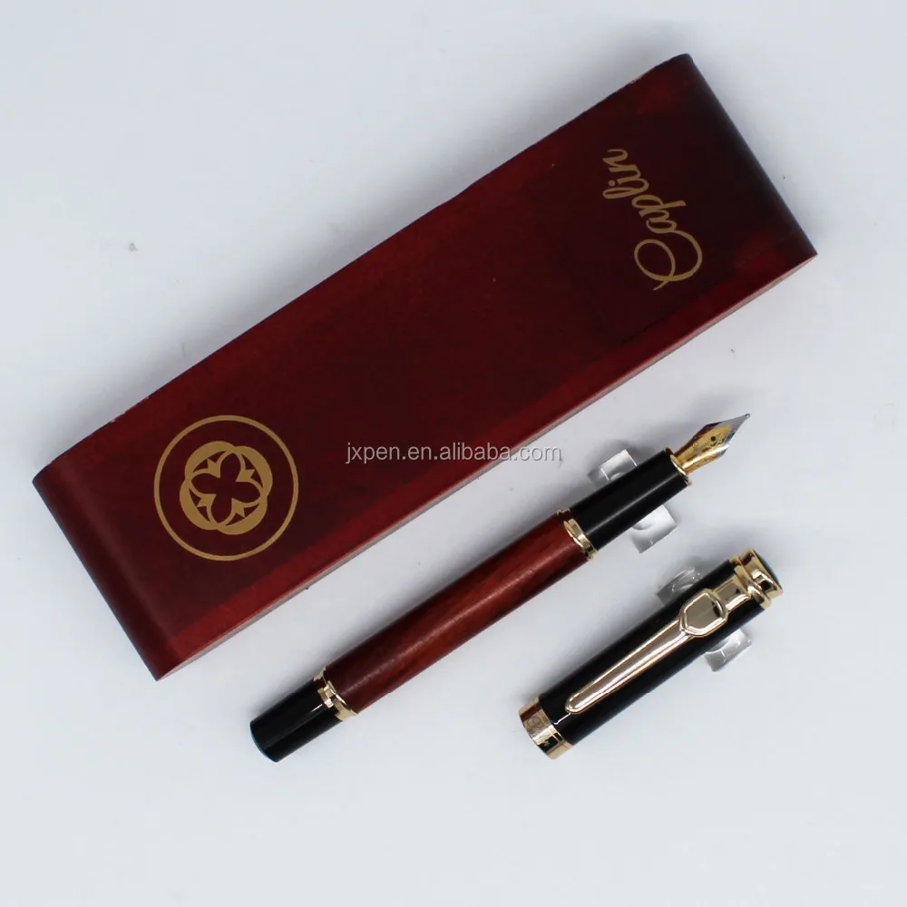Natural Handcrafted Vintage pen Executive Business writing Calligraphy Pens set engraved logo Rose Wood fountain pen