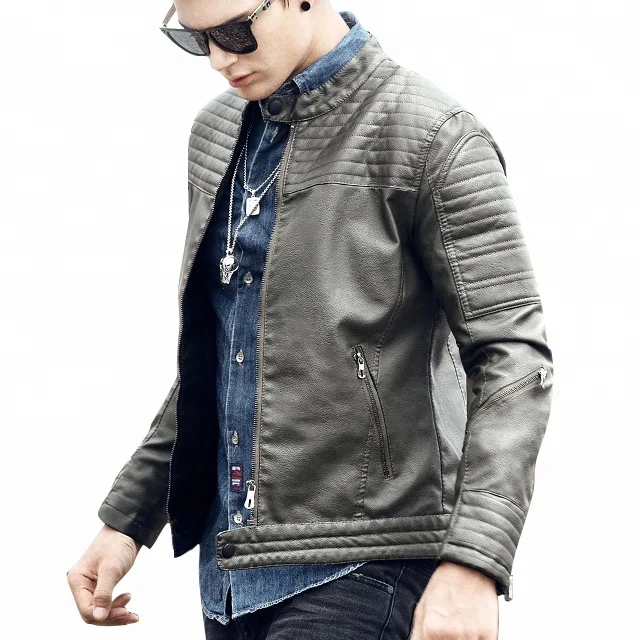 Wholesale China Cheap Classic Fashion Men Pu Leather Jackets