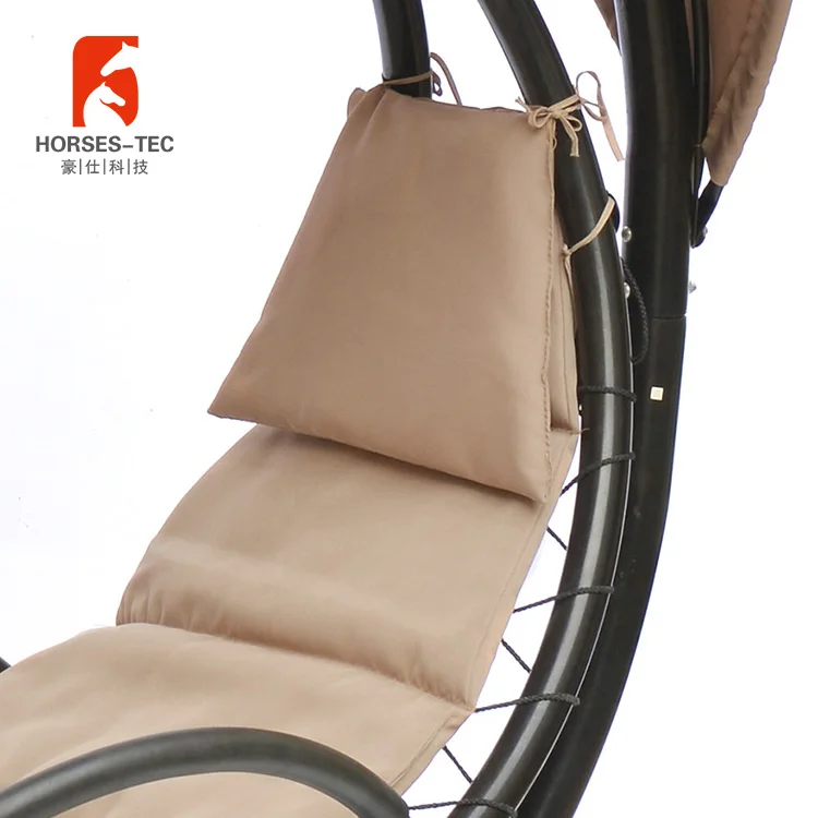 Portable garden camping hammock with heavy duty steel frame stand