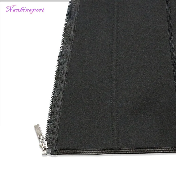 NANBIN Woman Workout Corset Private Label Women Waist Trainer Zipper Body Shaper Corset Neoprene Sauna Sweat Vest