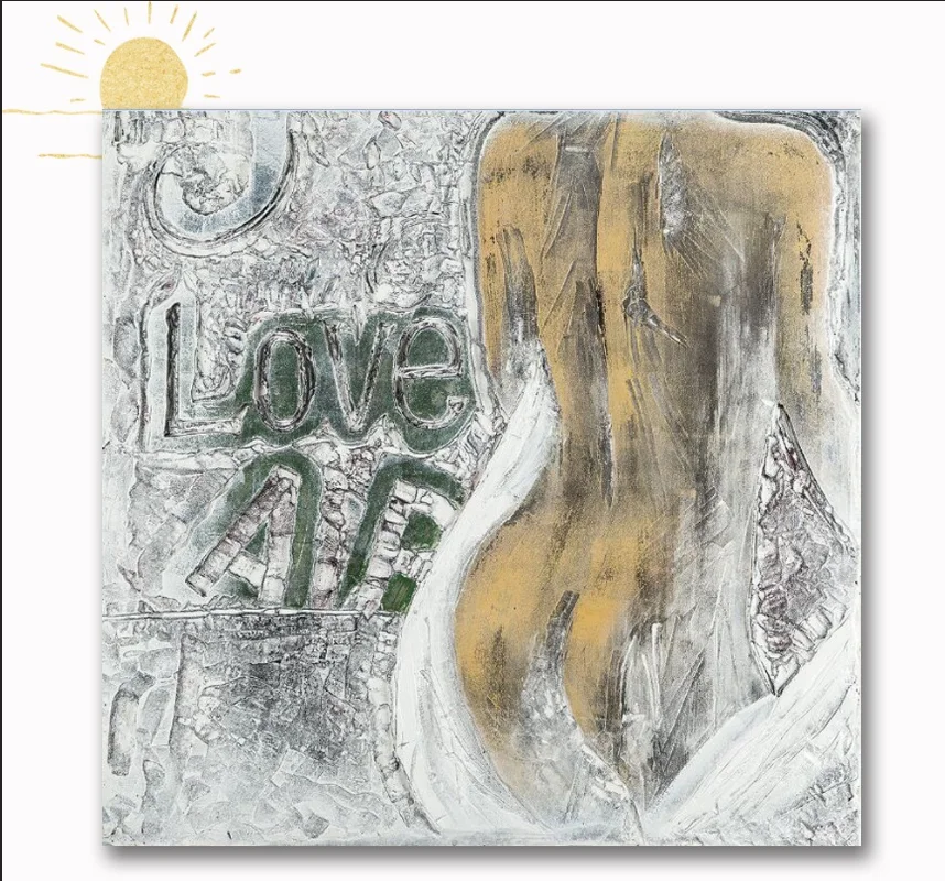 Hand Painted Sexy Woman Painting Back Nude Woman Body Oil Painting