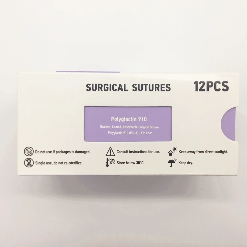 
Factory wholesale Medical Sterile POLYGLACTIN 910 Surgical Suture With Needle XCE ISO 