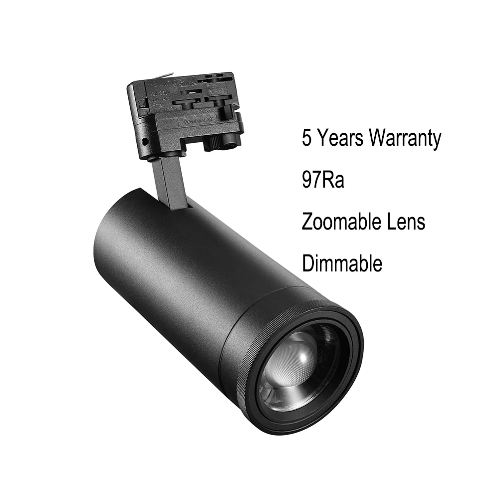 
30W Zoomable Dimmable Track Spot Light for Jewelry Store Lighting Project 