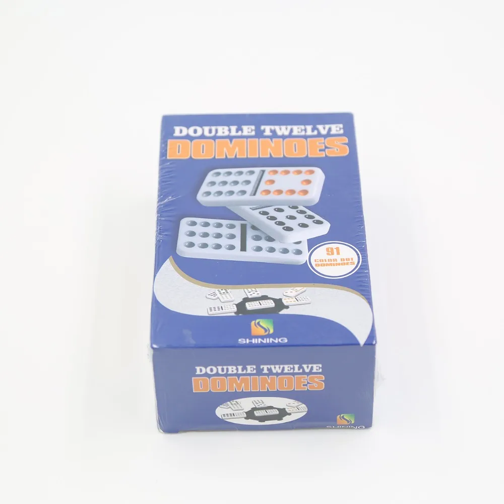 Double twelve Plastic domino rally,Customized colored
