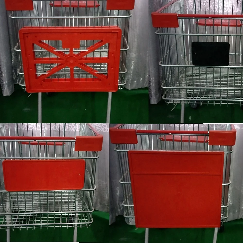 Advertisement board for shopping trolley
