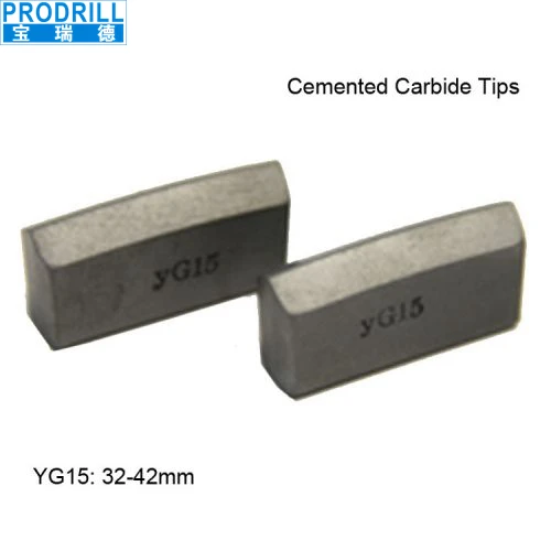 YG15/YG11 High Wear Mining Tools Tungsten Cemented Carbide Tips