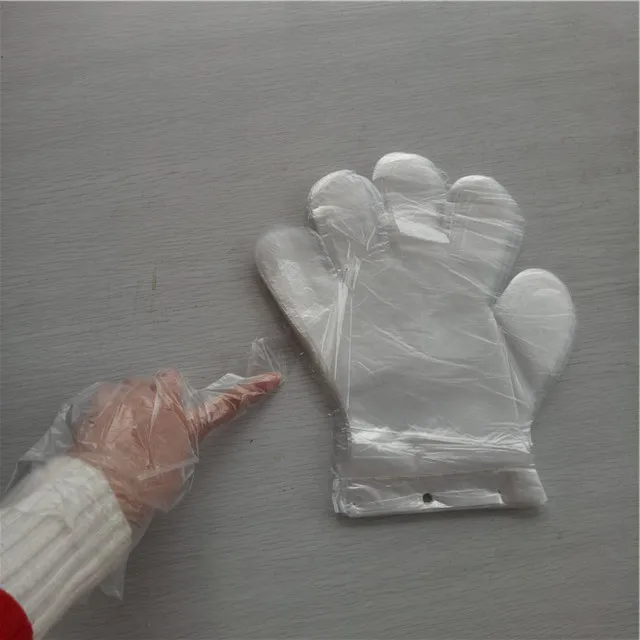 
eco friendly products biodegradable compostable plastic disposable transparent gloves 