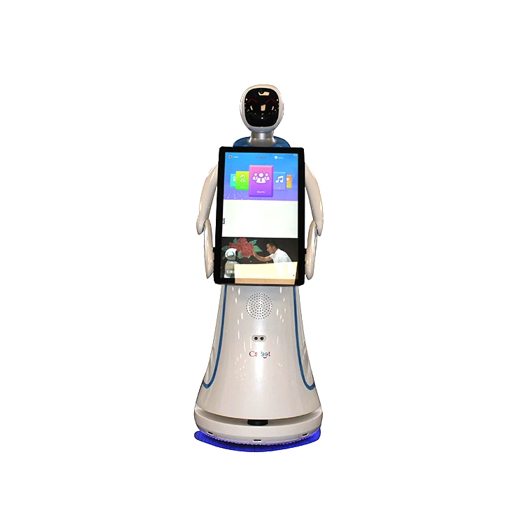 
Artificial intelligent speaking room service robot in home bank 