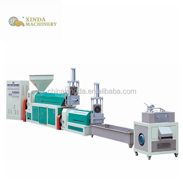 
Xingda hot sale pe pp plastic double stage granulating pelletizing granule making machine 
