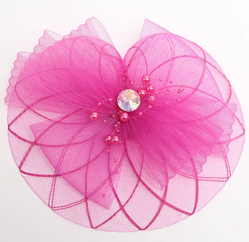 Retail Wedding Holiday Fascinator Cocktail Hat For Women French Veiling Hair Headband Vintage Fashion Lady Party Accessory