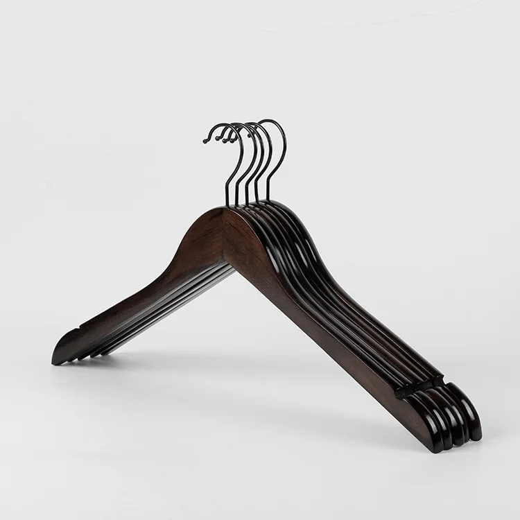 Cheap personalized deluxe wooden cloth logo chlidrens mens woman garment clothing laundry hanger