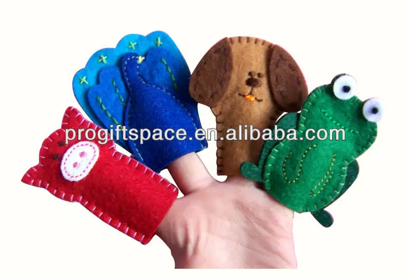 
Aliexpress Hot Sale High Quality Animal Shaped Finger Puppets for Kids Handmade Promotional Felt Hand Puppet Made in China 
