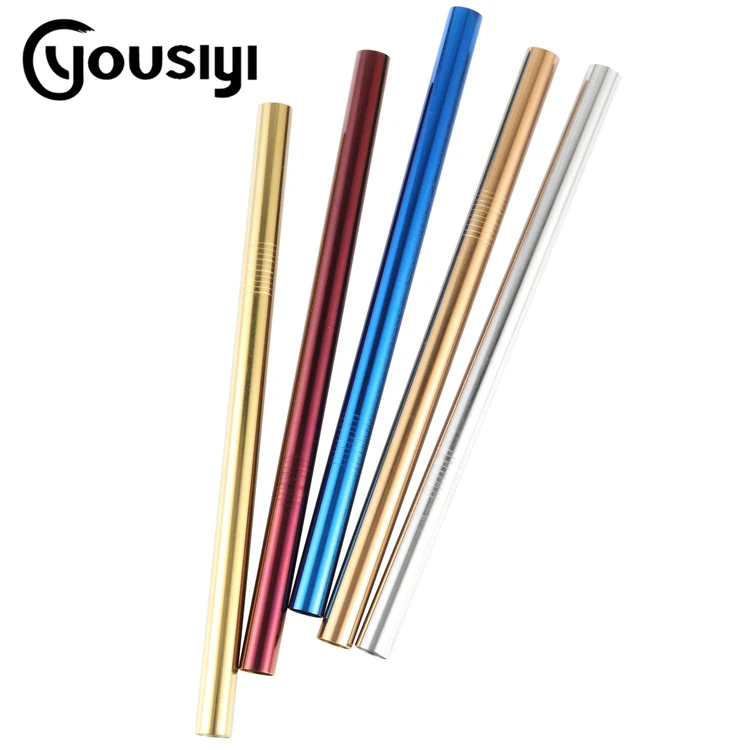 
304 stainless steel straws set,metal straw case with bamboo case beech tube metal straw with brush 