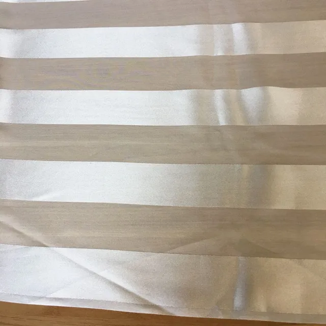 Classic Soft 100% Pure Silk Stripe Satin Silk Chiffon Stripe Fabric for Bride Dresses Women Scarf