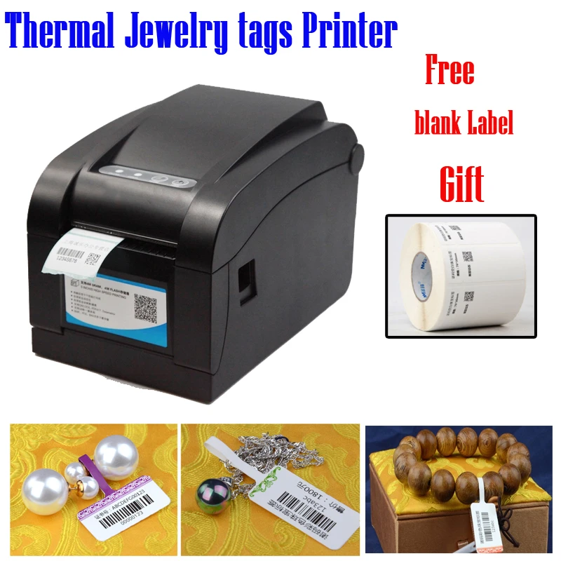 80mm tagging machine for Jewelry printing solution thermal printer no need ribbon provide free template support many language