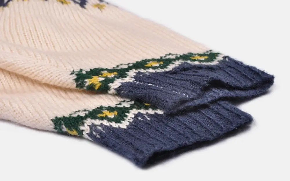women fashion christmas fashion style loose sweater with multicolor jacquard knit