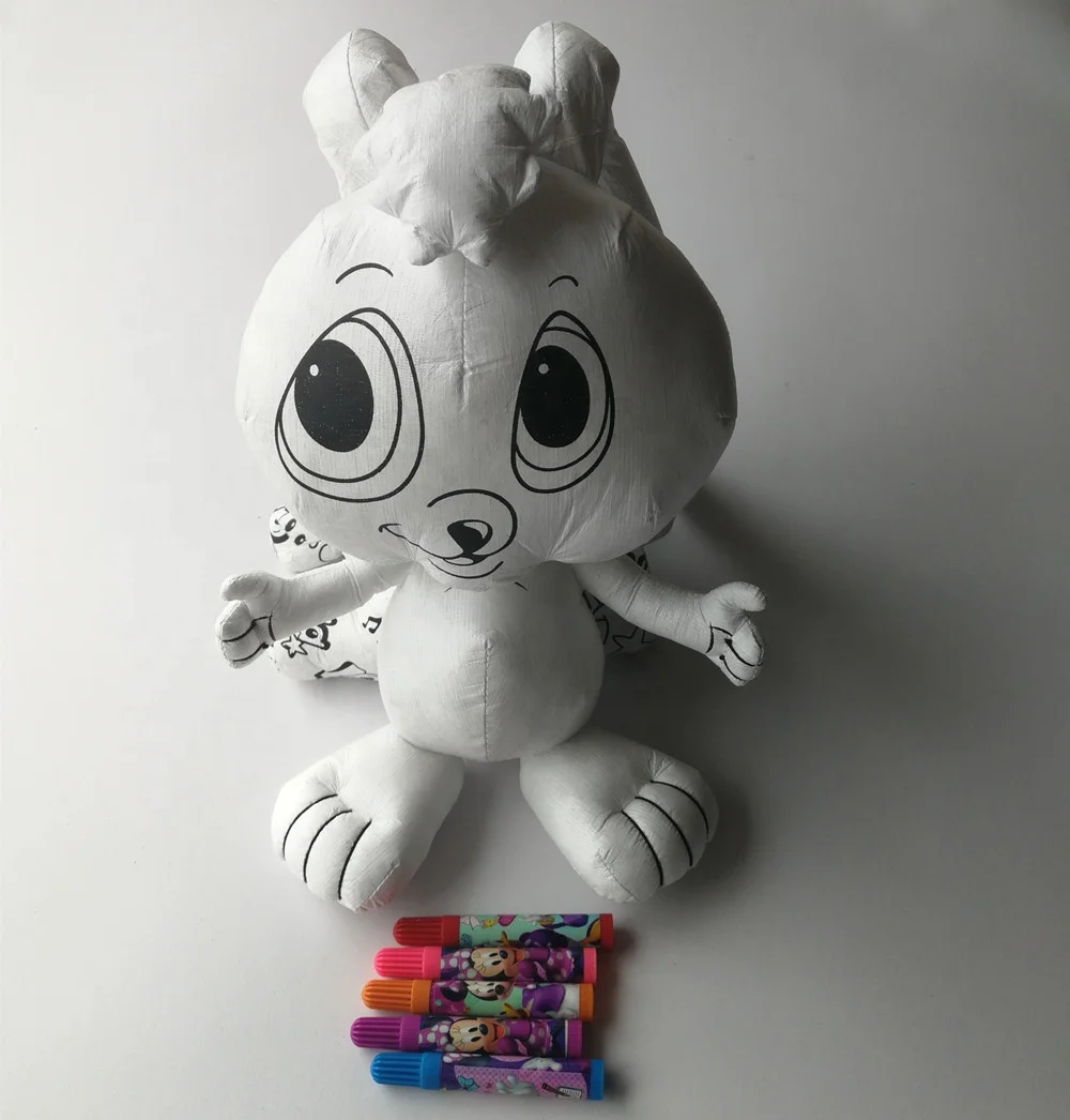 kids diy  cartoon big size washable reusable dupont cloth  painting colouring  toys  with markers