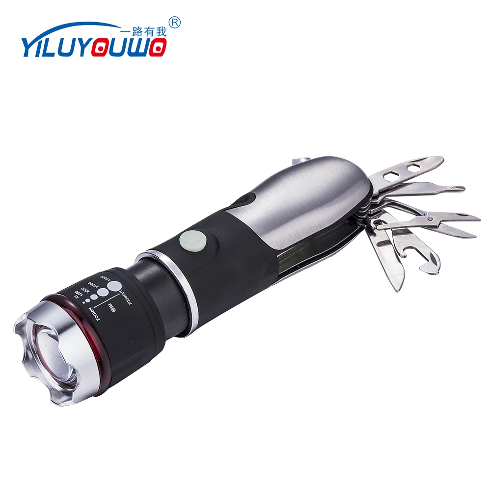 
Professional Manufactured Self Defence 9-In-1 Led Multi-Functional Tools Flashlight 
