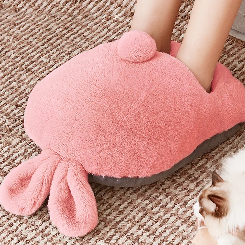 
USB power heated footwarmer heated slipper heating slipper power by USB or Power bank washable cartoon shape 
