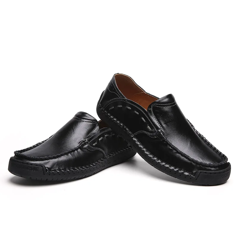 Custom casual moccasin shoes leather moccasin shoes for men slip on man moccasin loafer