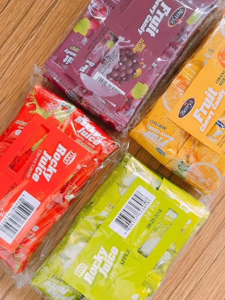 Multi Flavour Rocky Juice Candy Sour and Sweet Chewy Candy for Sale
