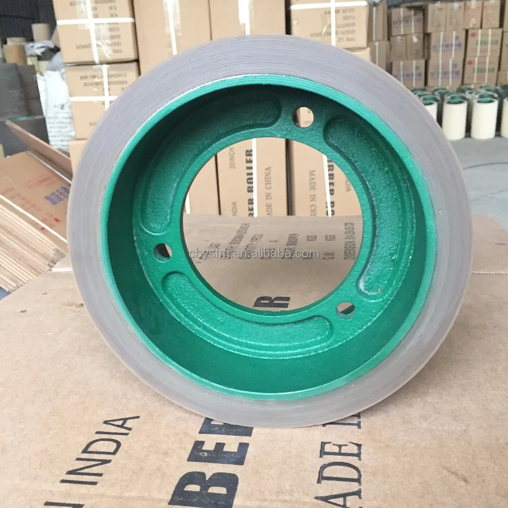 4' brown color SBR rice milling rubber rolls