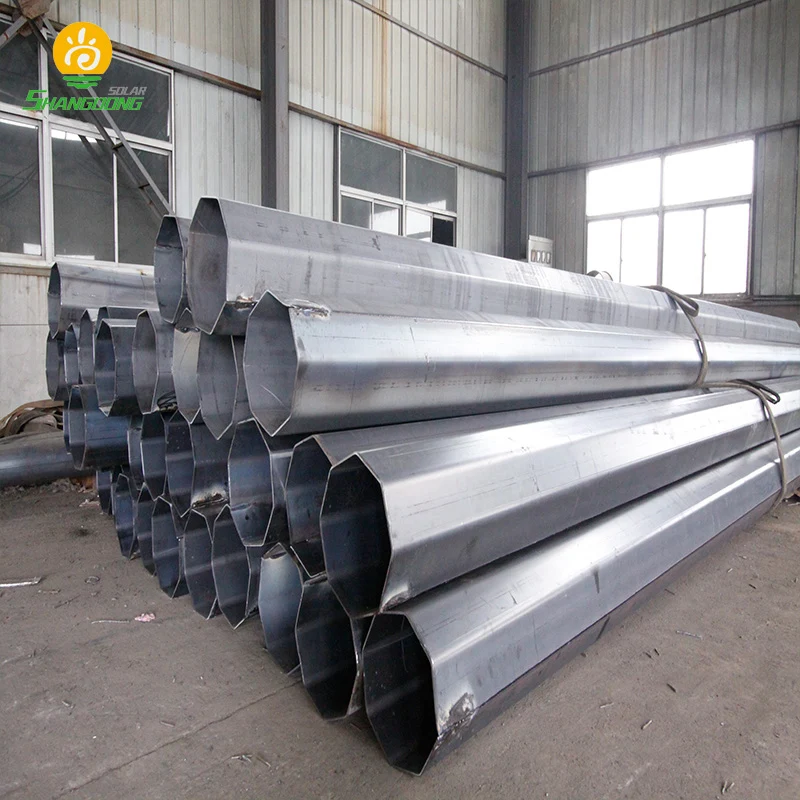 
Octagonal steel street lighting types of led lamp pole drawing 