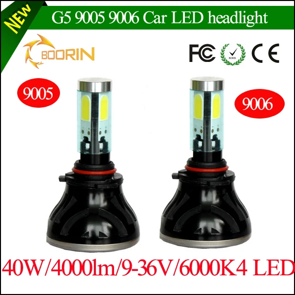 светодиодная лампа led фары 9006 h13 h1 h3 h4 h7 h11 ближний дальний свет 40w 4000lm 9-36v хорошо продавать для россии