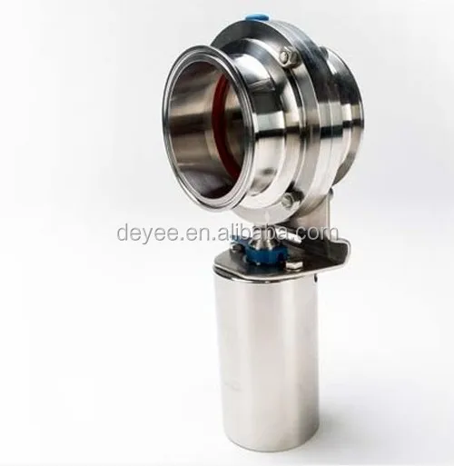 19MM Stainless Steel SS304/SS316L Pneumatic Actuator Triclamped Butterfly Valves