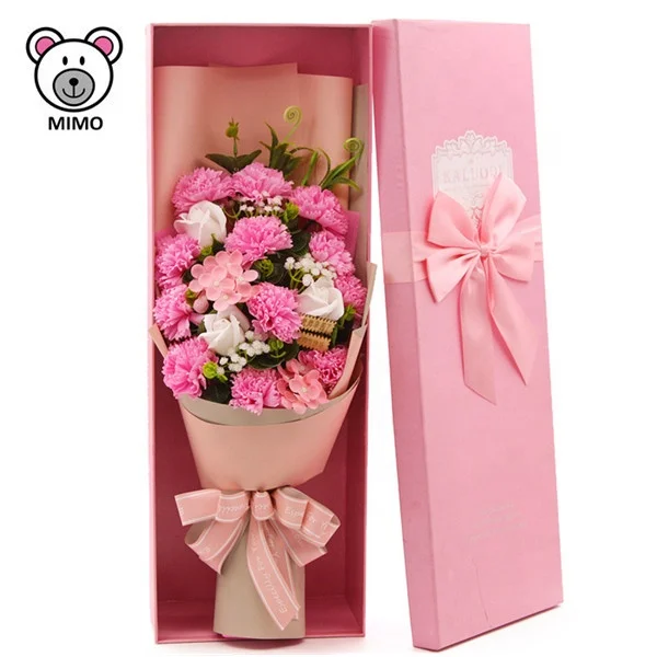 Beautiful Cartoon Kids Artificial Flower Bouquet Boxes New Valentine Day Gift Custom LOGO Handmade Artificial Sunflower Bouquet