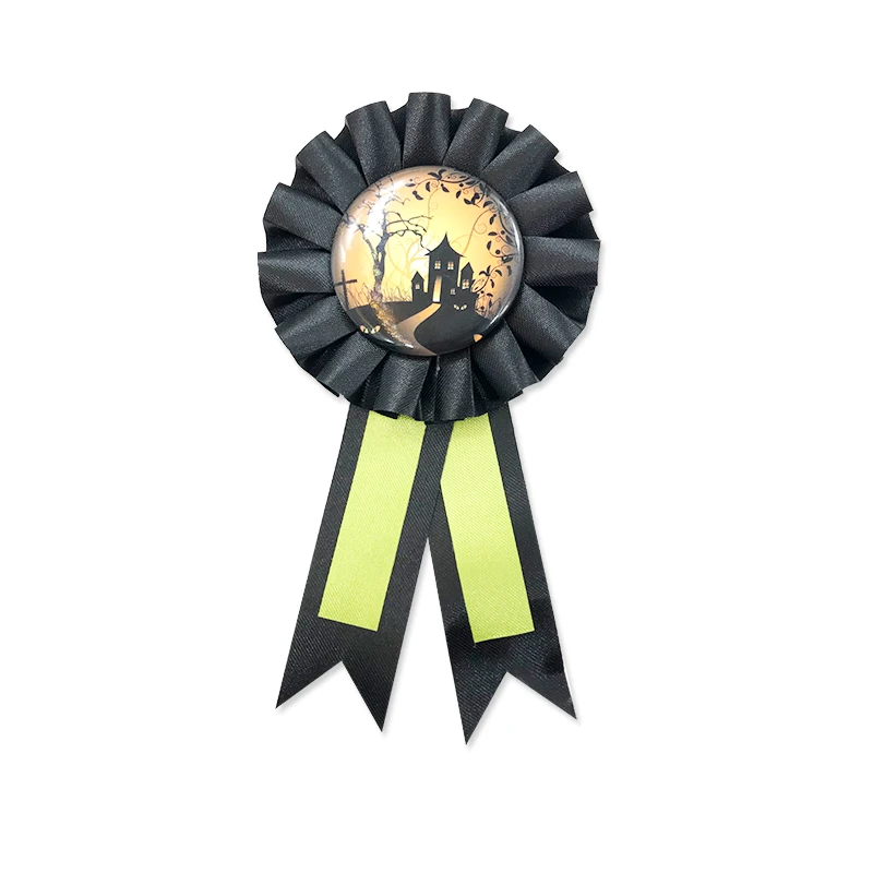 Halloween Thanksgiving Christmas Party Satin Ribbon Award Rosette Ribbon