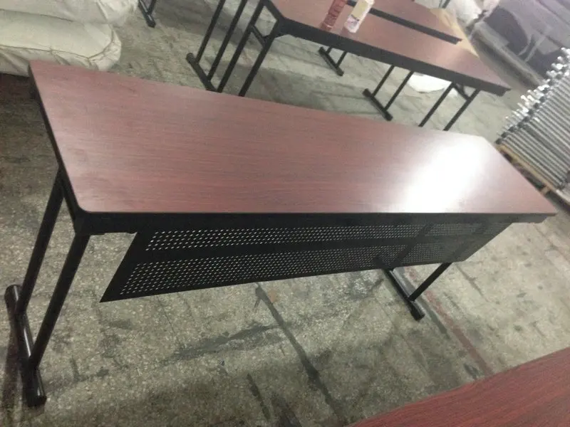 High top hotel meeting table melamine rectangle design folding banquet tables