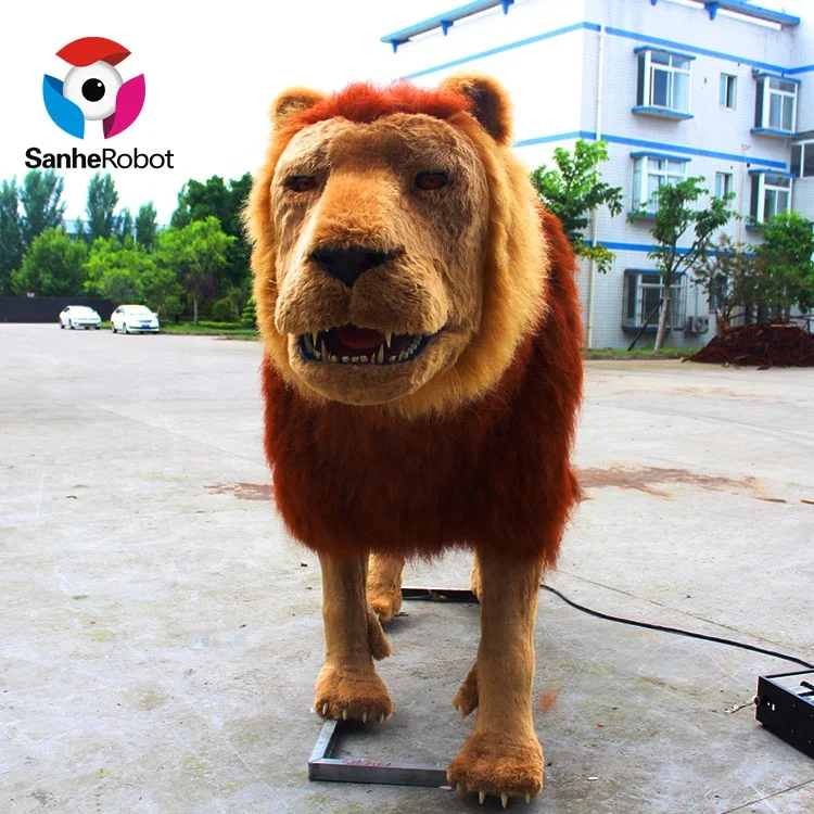 Factory Lion king statues fur life like kind mechanical and animatronic lion for sale