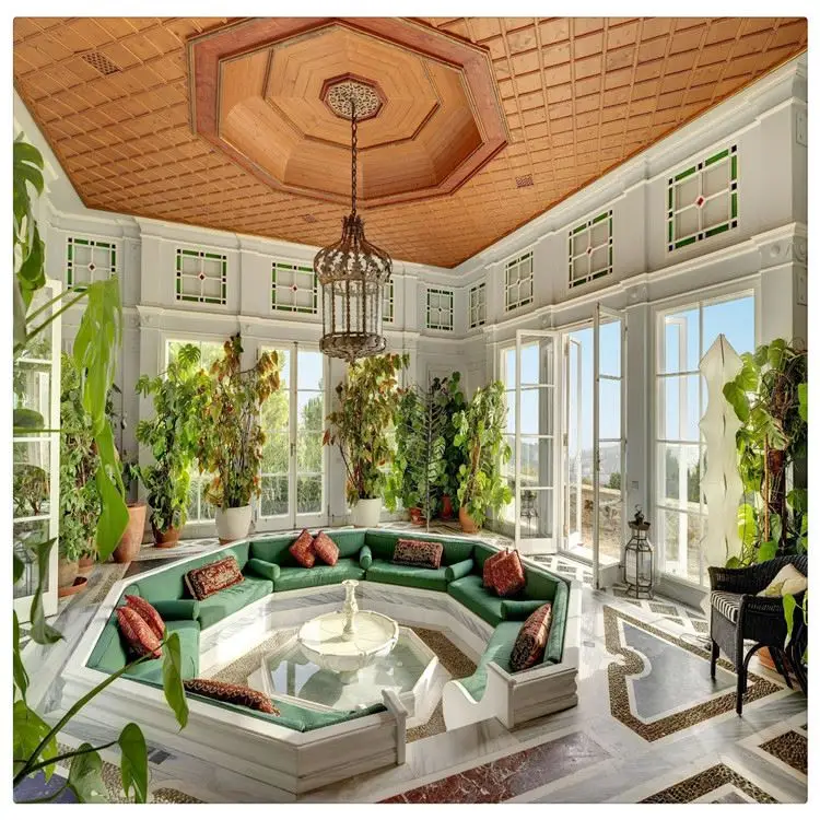 Customized size thermal break aluminum cheap glass sunroom furniture with tempered glass for sale